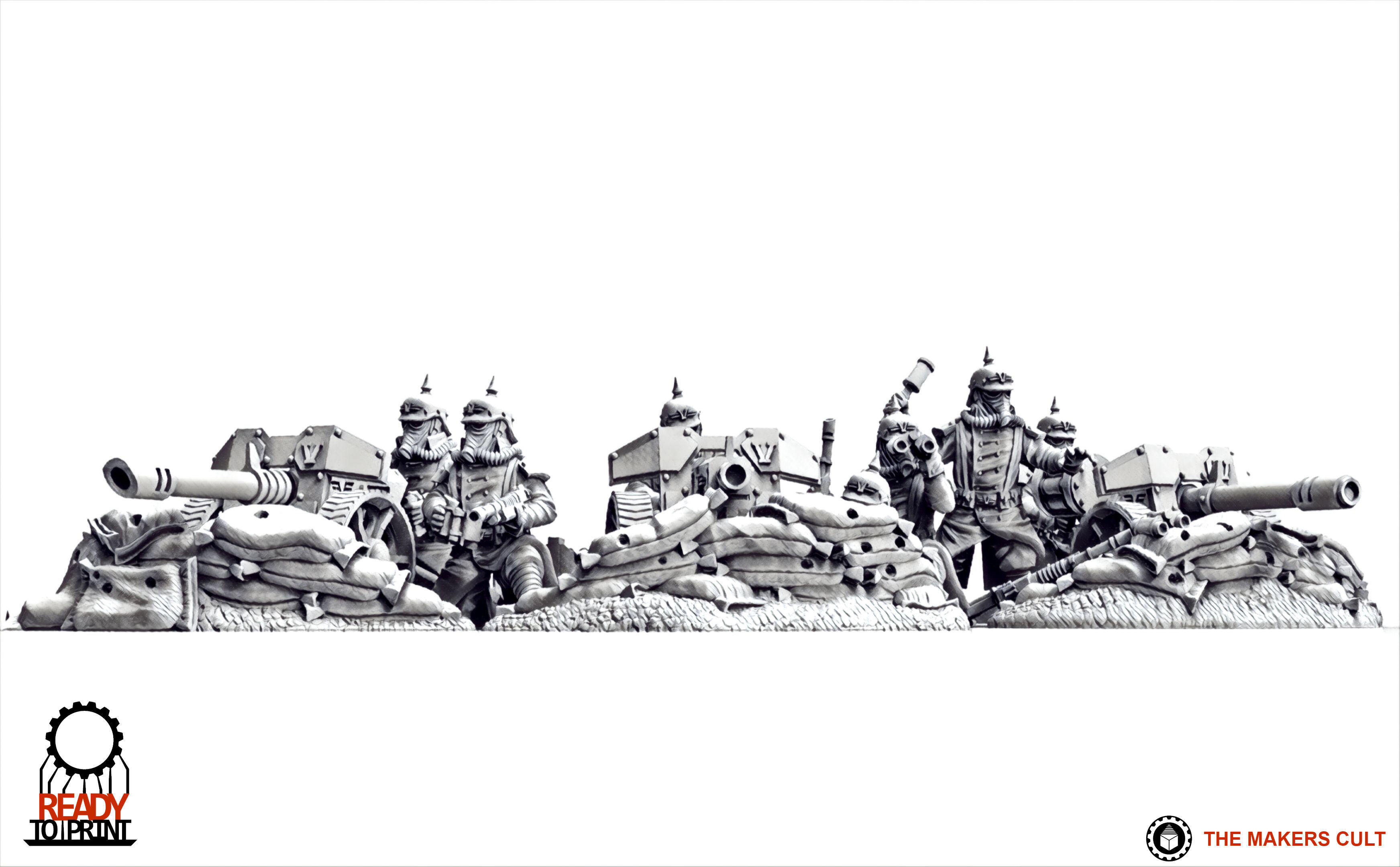 Valour Korps - Heavy Weapon Teams Set 1 3D print model_0