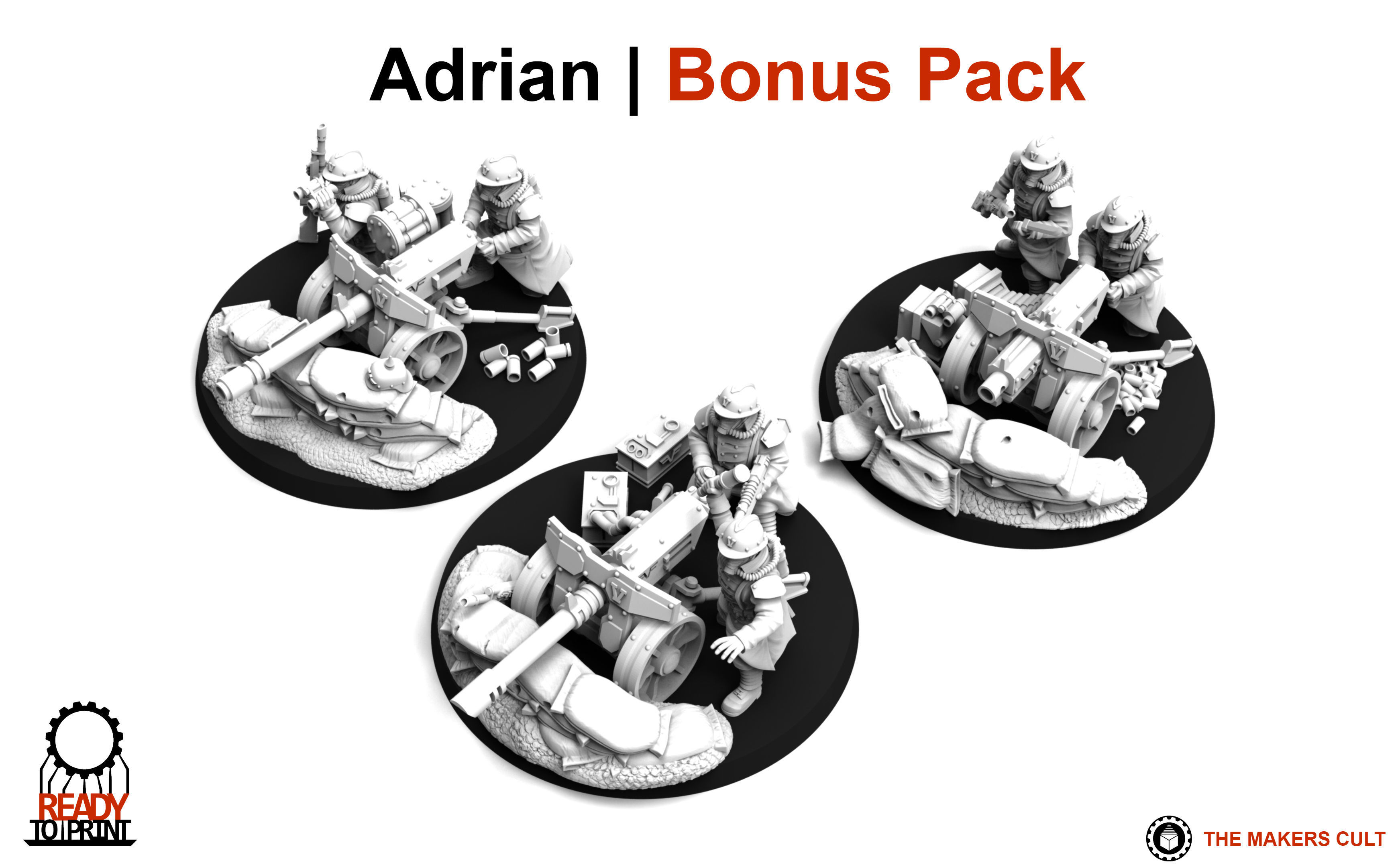 Valour Korps - Heavy Weapon Teams Set 1 3D print model_3