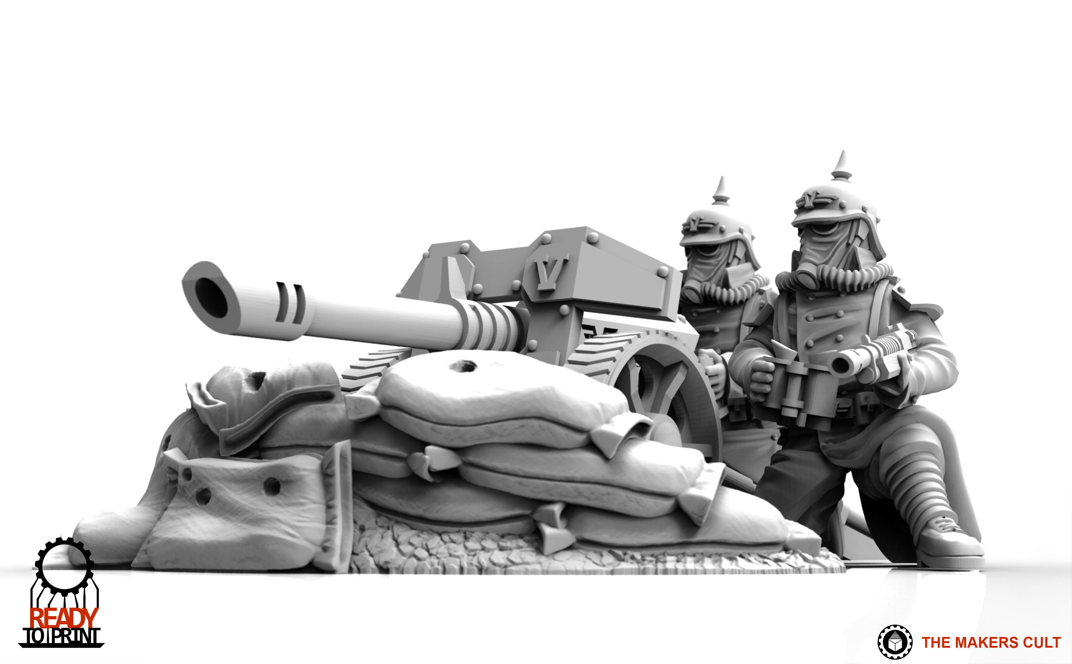 Valour Korps - Heavy Weapon Teams Set 1 3D print model_25