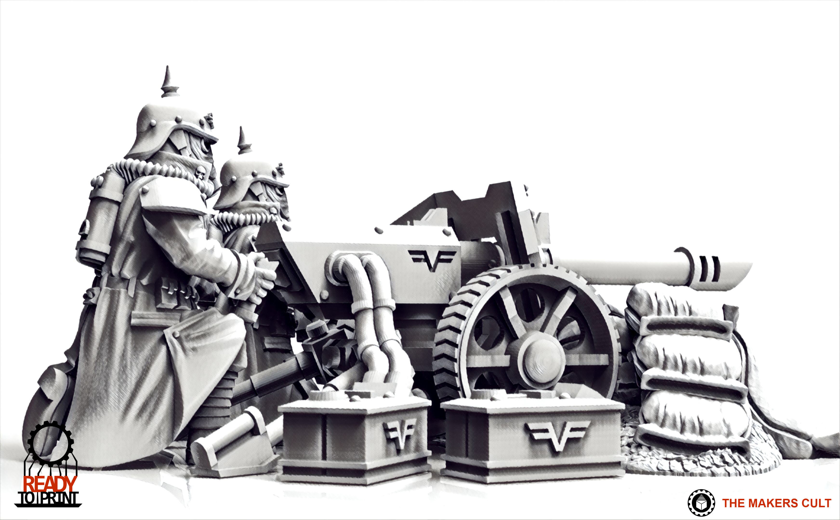 Valour Korps - Heavy Weapon Teams Set 1 3D print model_10