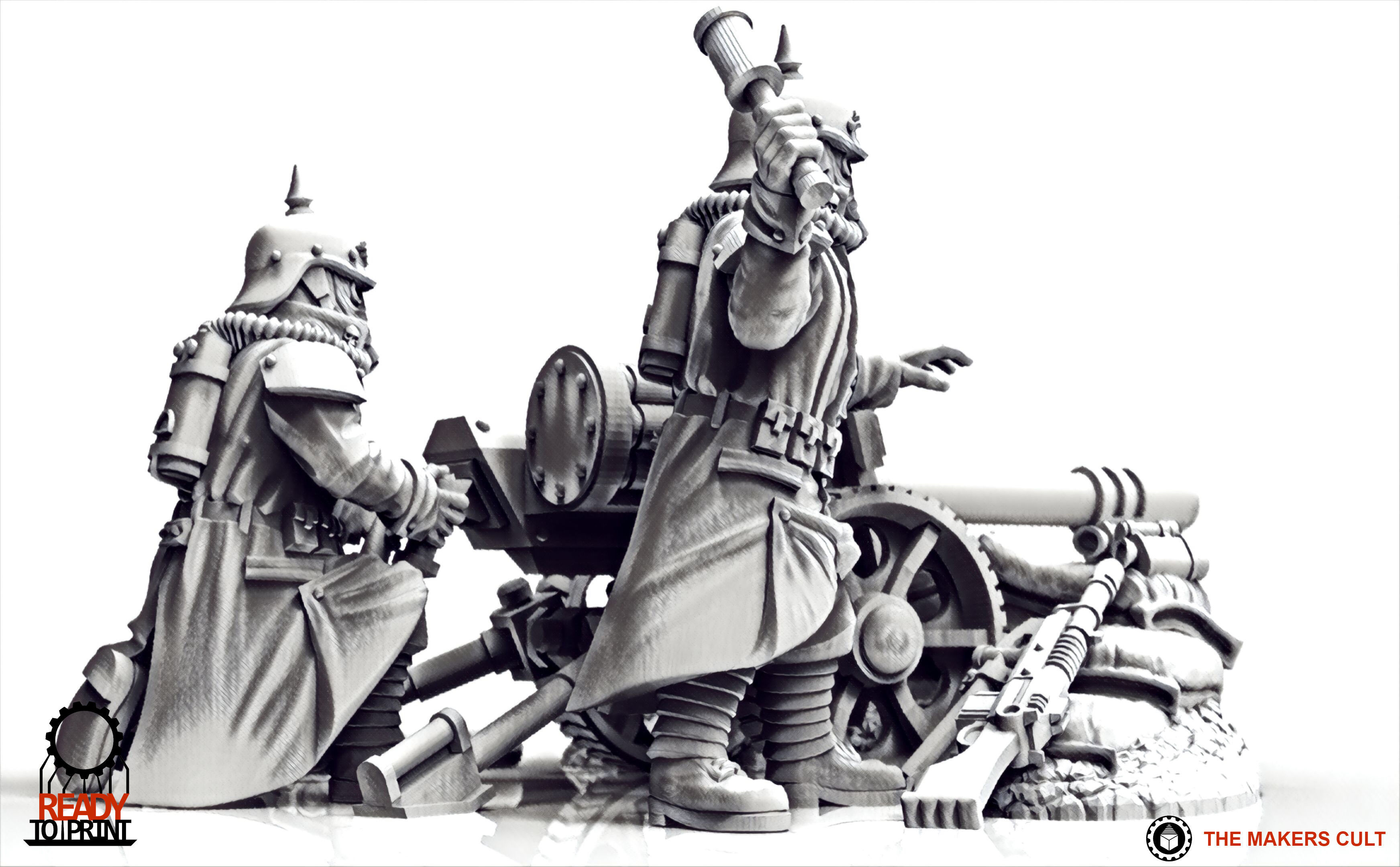 Valour Korps - Heavy Weapon Teams Set 1 3D print model_9