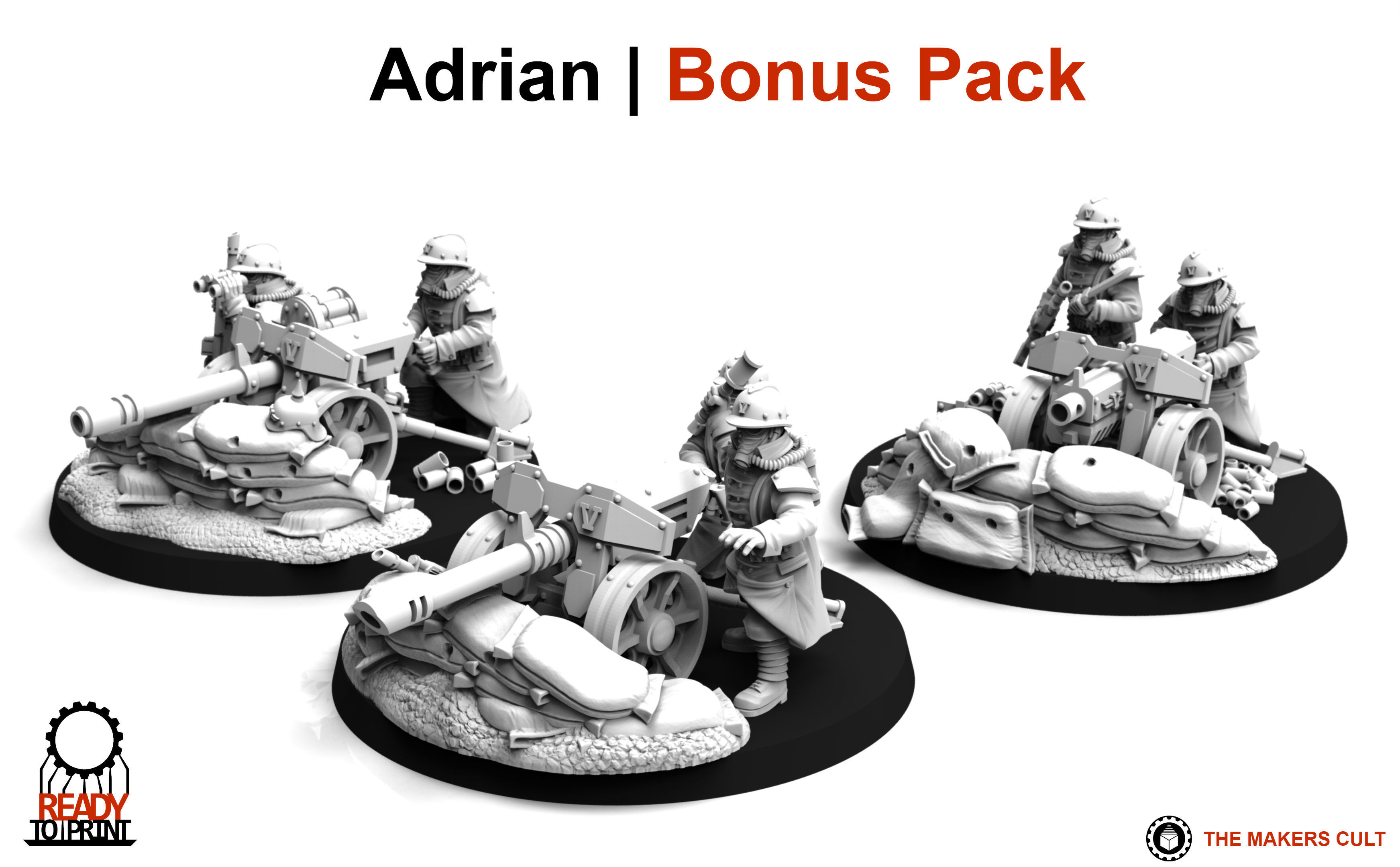 Valour Korps - Heavy Weapon Teams Set 1 3D print model_2