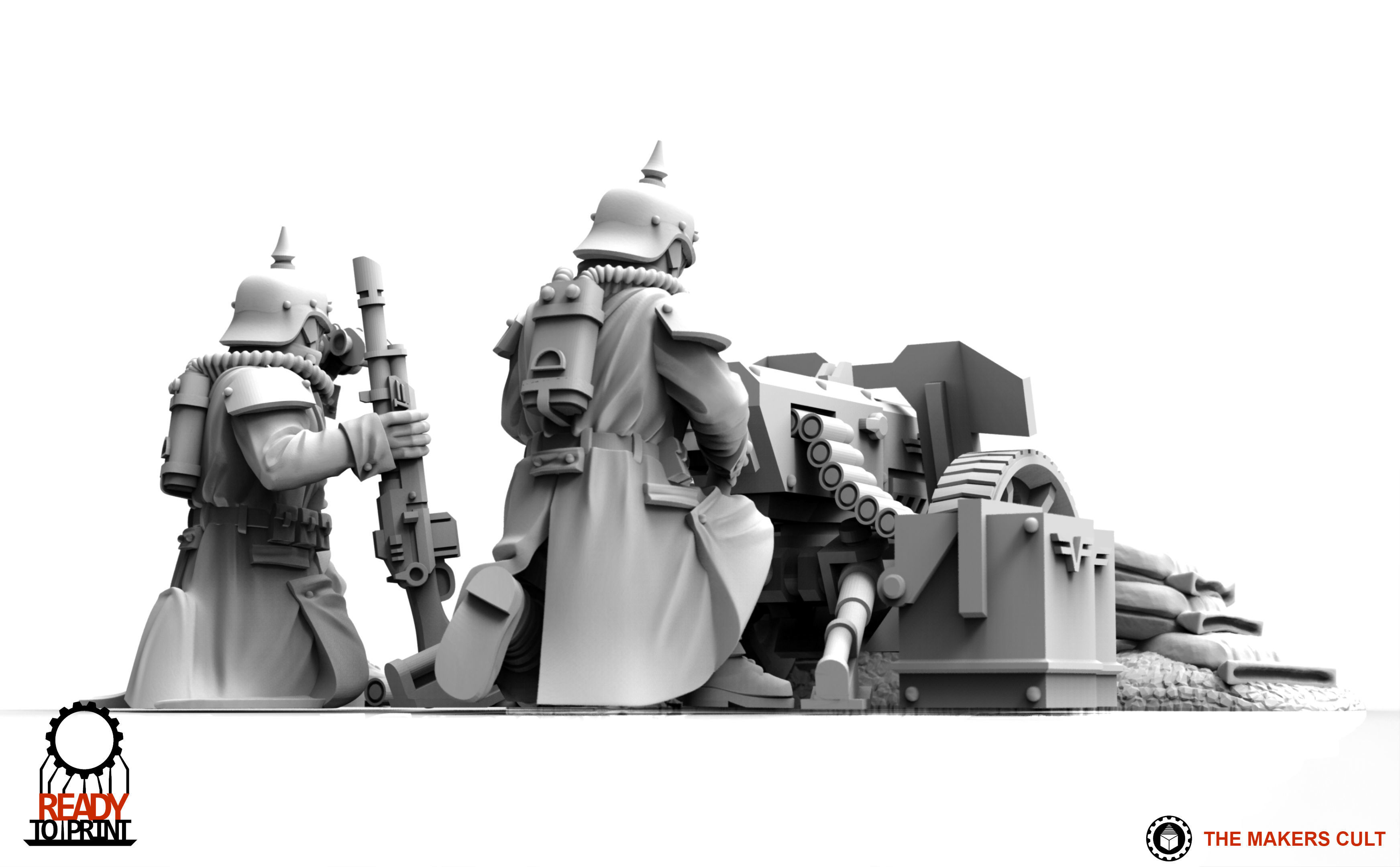 Valour Korps - Heavy Weapon Teams Set 1 3D print model_22