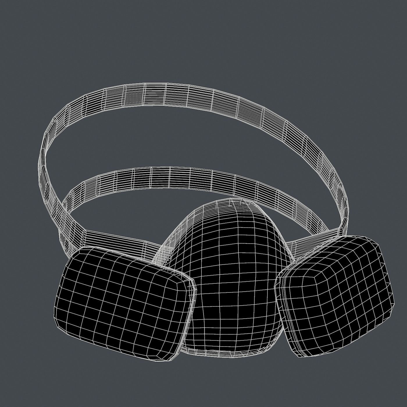 Gas mask helmet 3d model scifi Low-poly Low-poly 3D model Low-poly 3D model_7