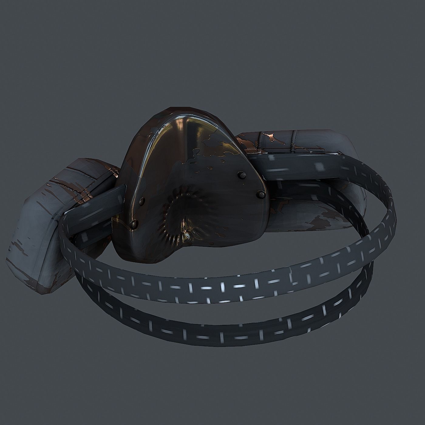 Gas mask helmet 3d model scifi Low-poly Low-poly 3D model Low-poly 3D model_4
