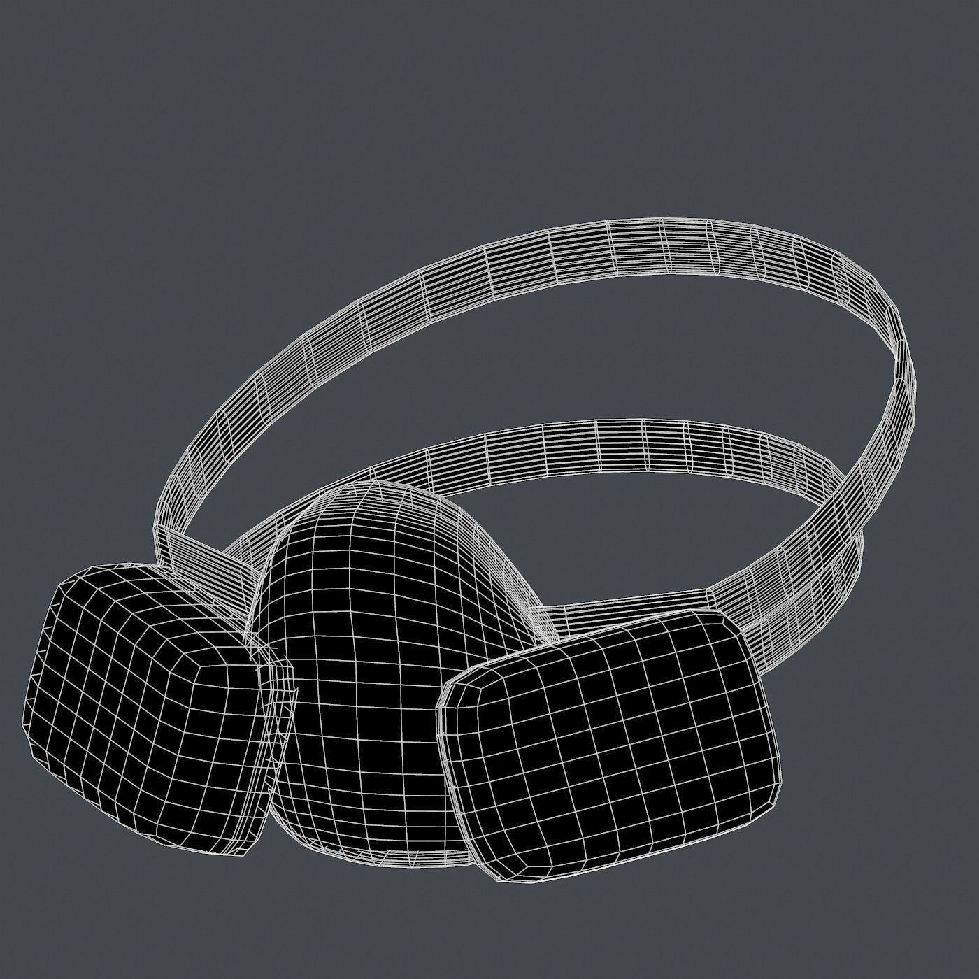 Gas mask helmet 3d model scifi Low-poly Low-poly 3D model Low-poly 3D model_6