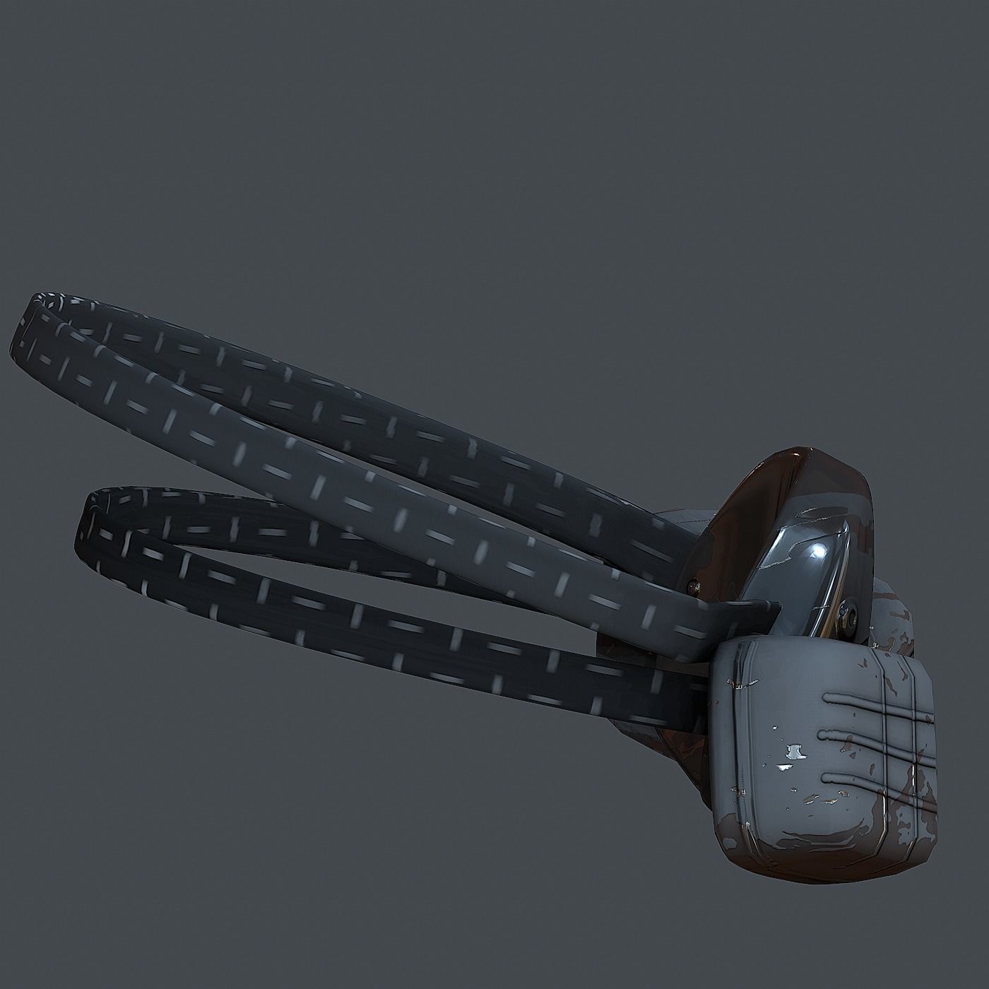 Gas mask helmet 3d model scifi Low-poly Low-poly 3D model Low-poly 3D model_3