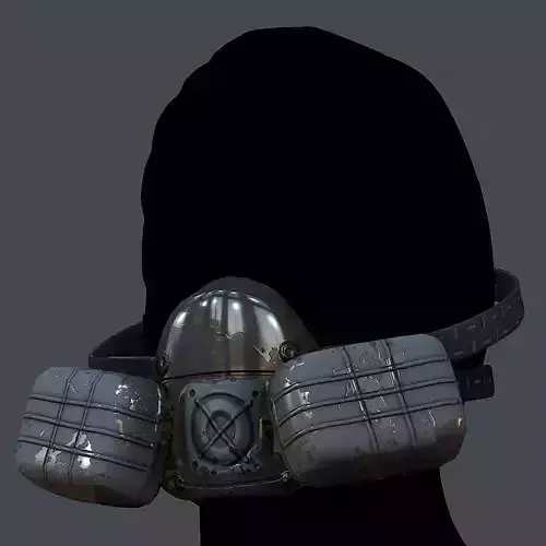 Gas mask helmet 3d model scifi Low-poly Low-poly 3D model