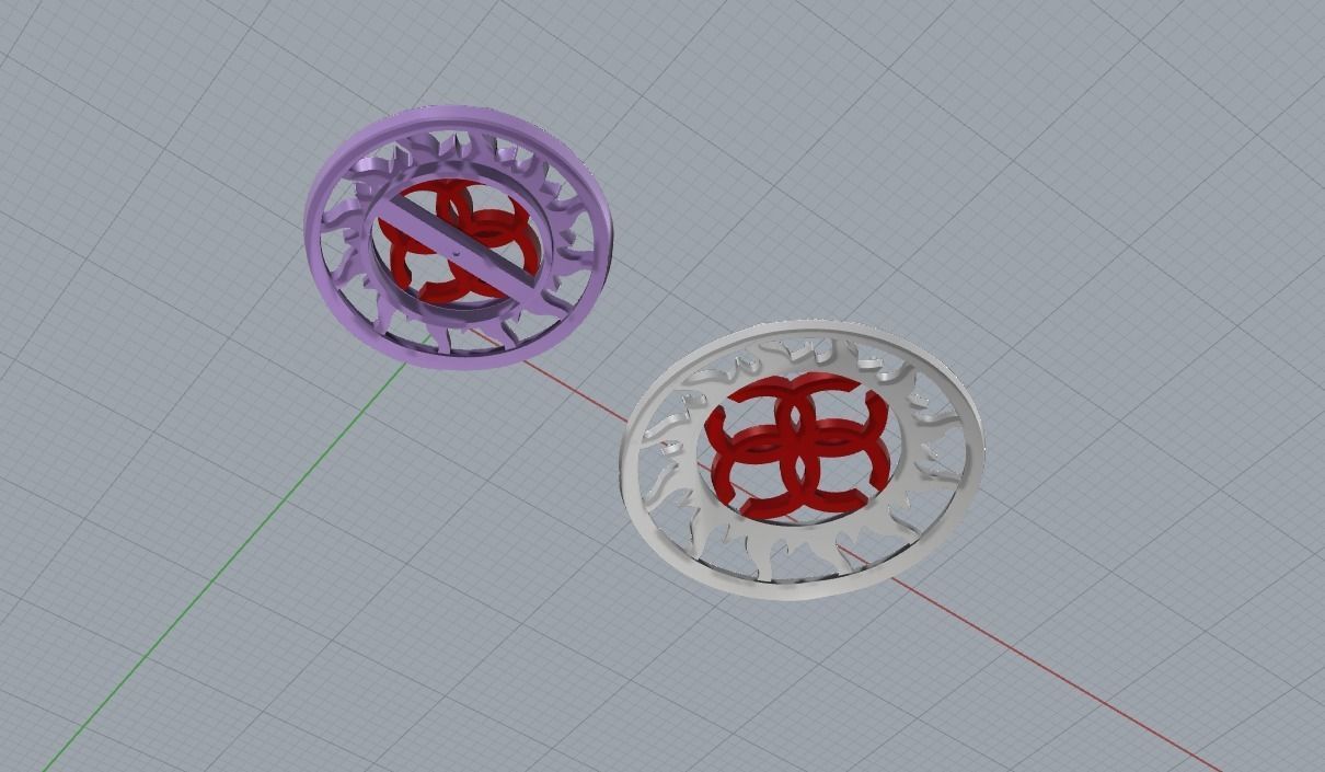 Insert for studs and pendant 3D print model_2