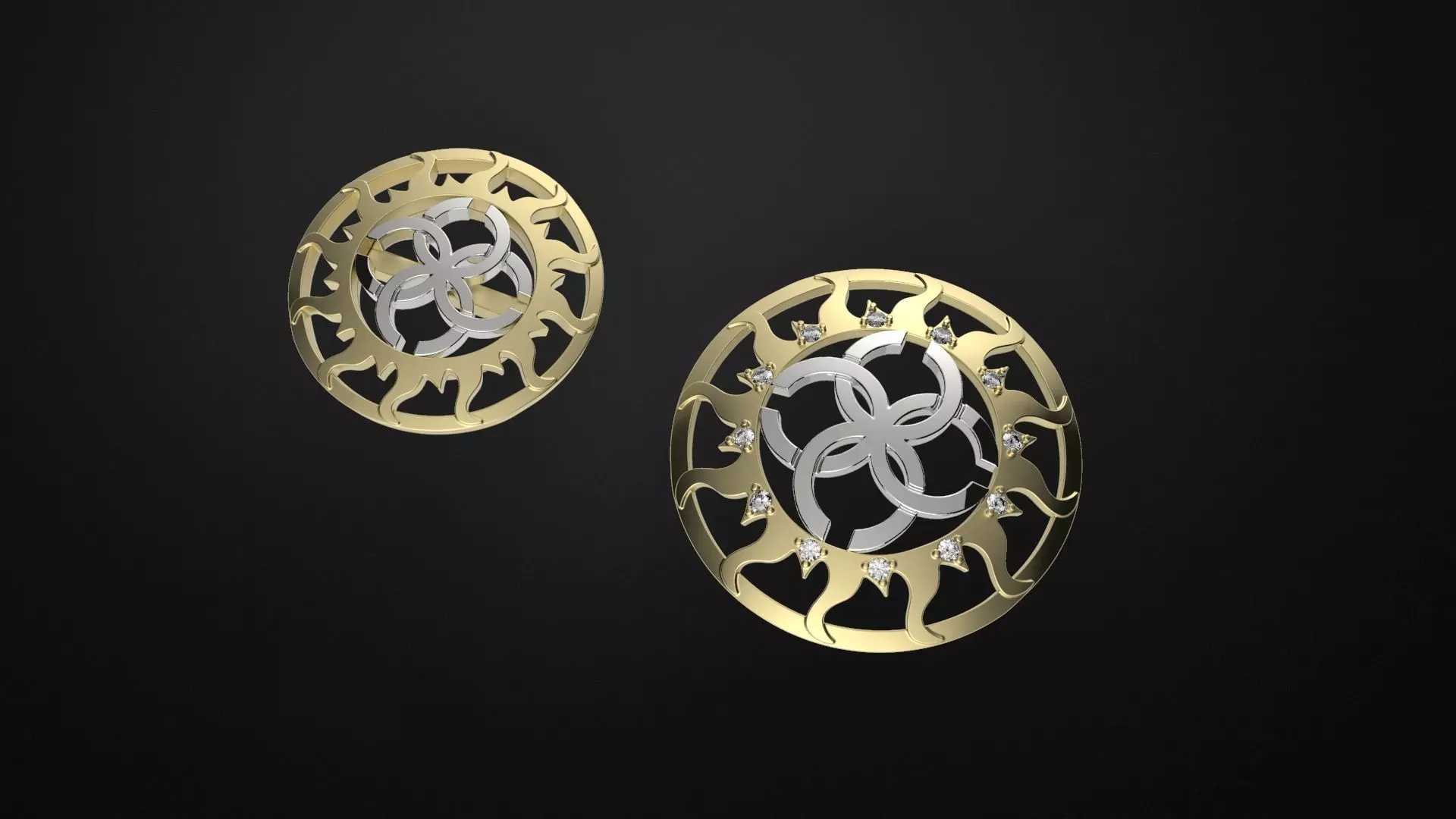 Insert for studs and pendant 3D print model_0