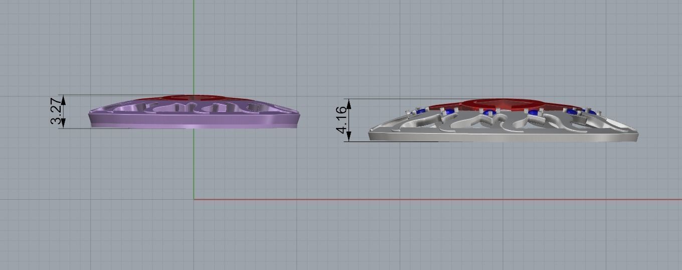 Insert for studs and pendant 3D print model_1