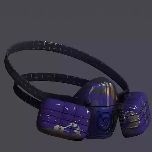 Gas mask helmet 3d model scifi Low-poly Low-poly 3D model Low-poly 3D model