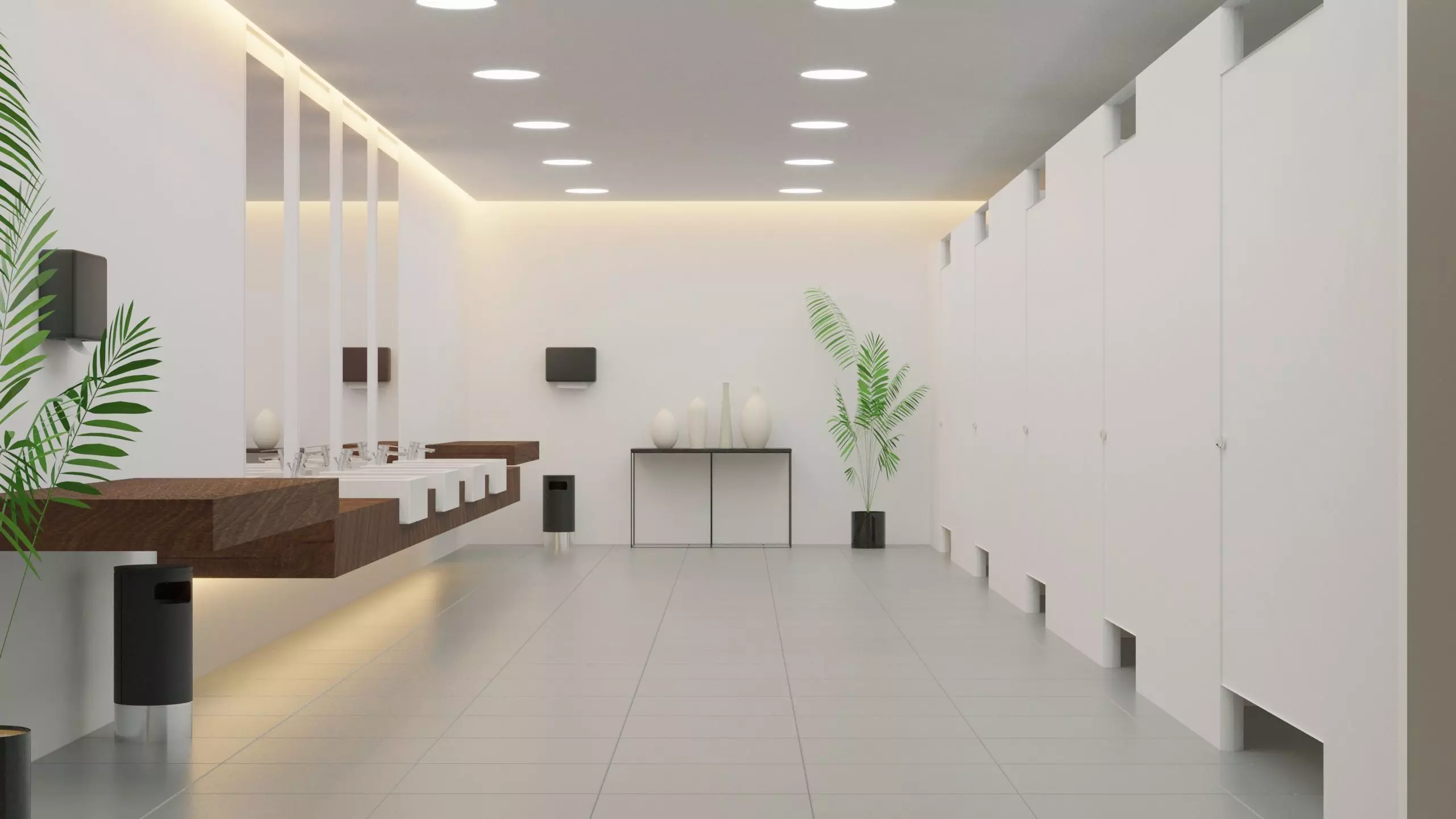 Public Restroom toilet - High Quality 3D model_0