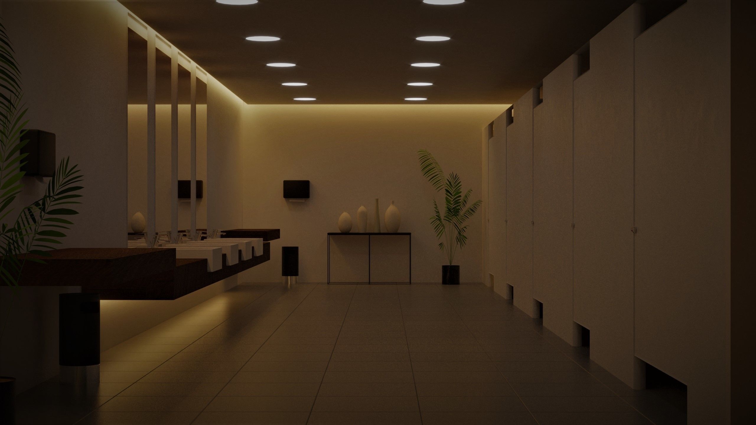 Public Restroom toilet - High Quality 3D model_4