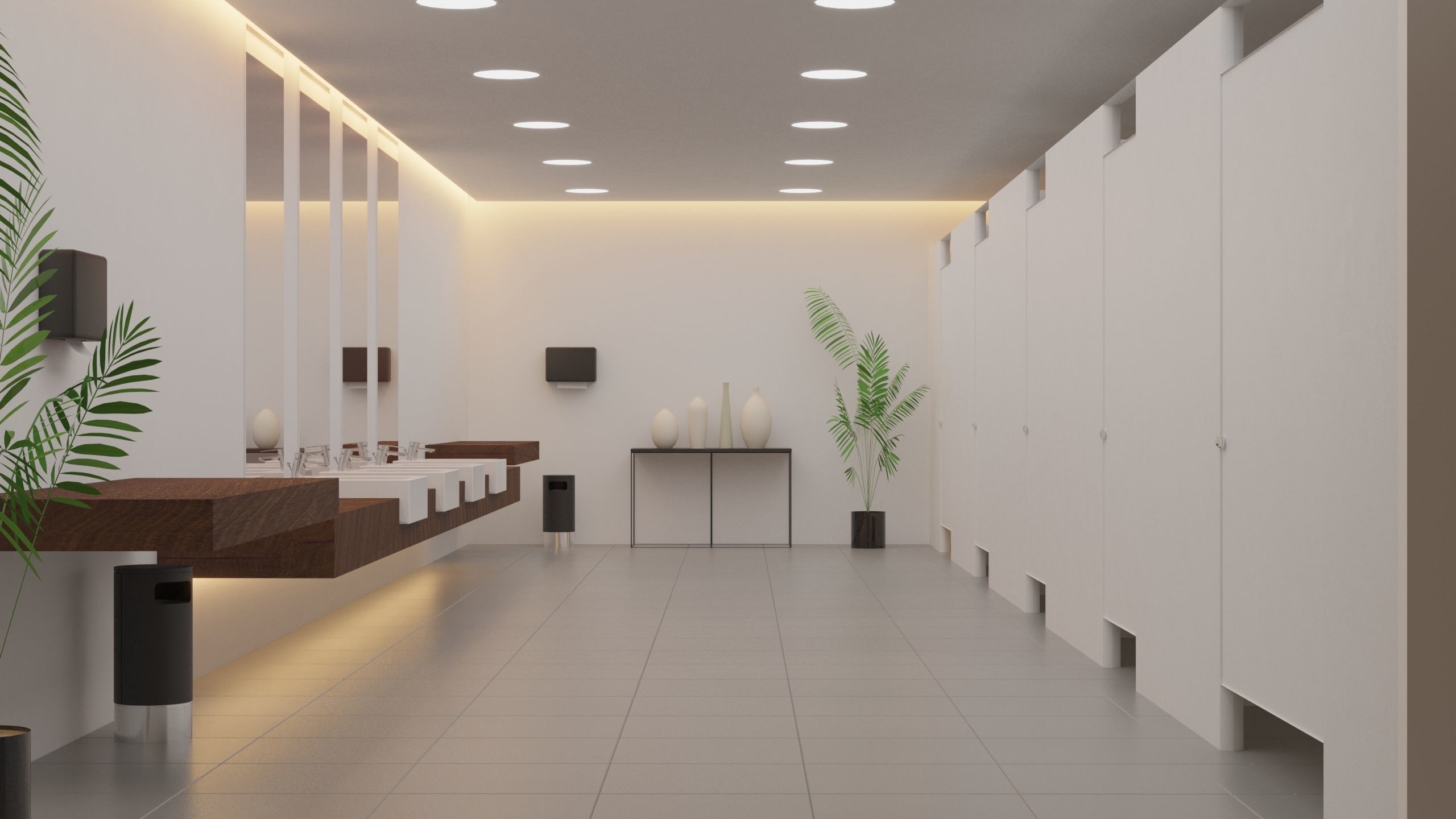 Public Restroom toilet - High Quality 3D model_3