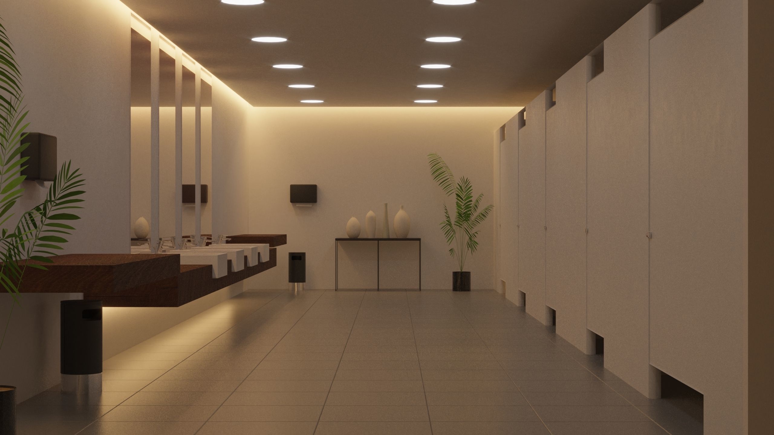 Public Restroom toilet - High Quality 3D model_1