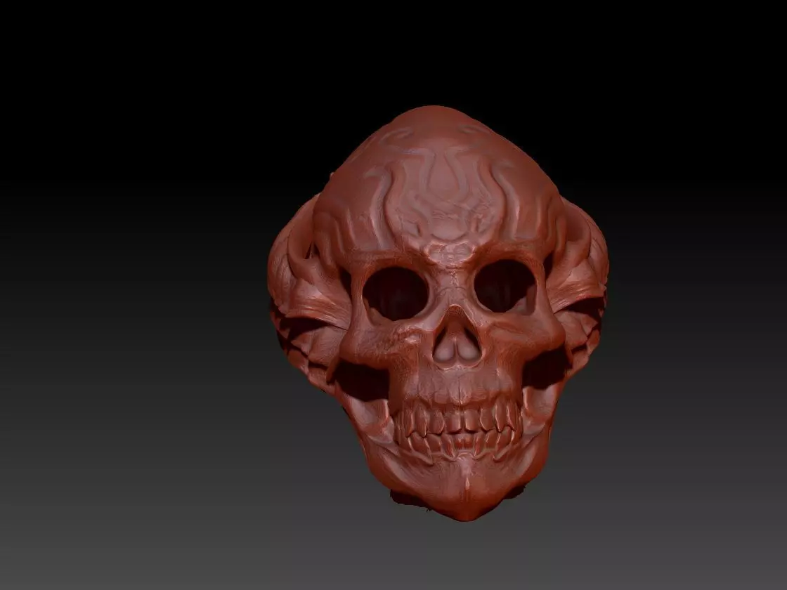 Demon Skull 3D model_0