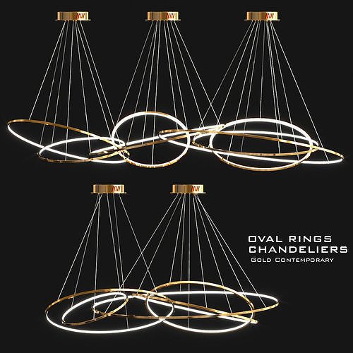 OvaL Rings Collection 3D model