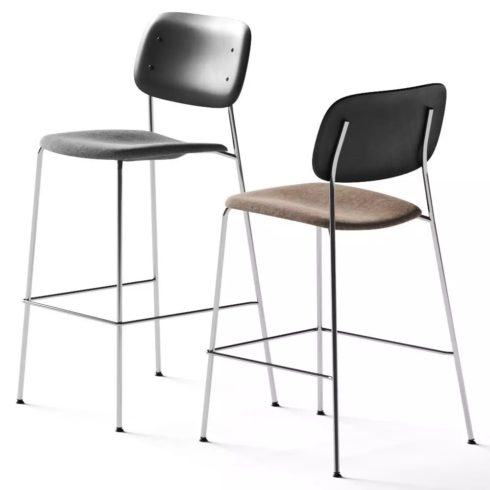 Hay Soft Edge Bar Stool 3D model_0