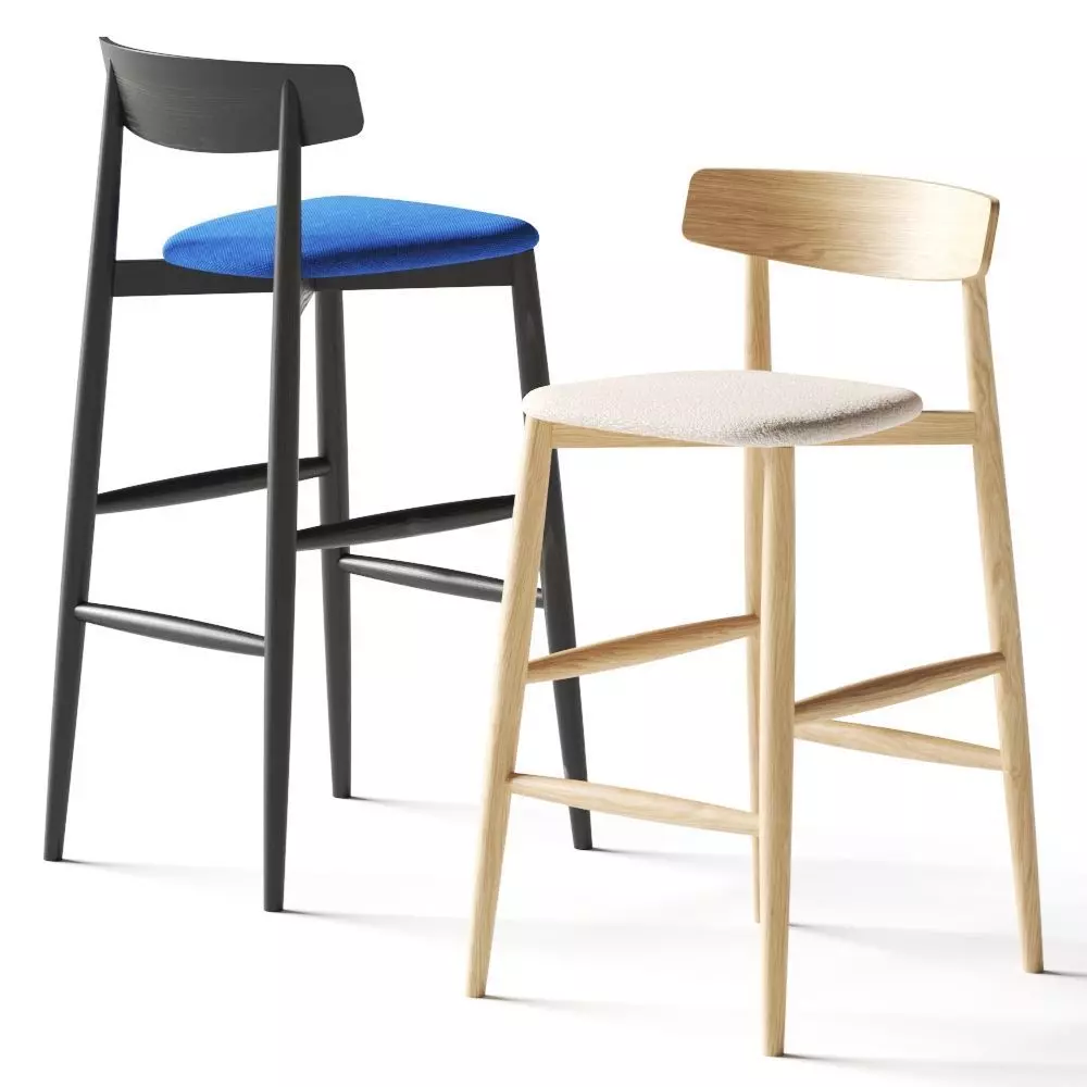 Miniforms Claretta Bar Stool 3D model_0