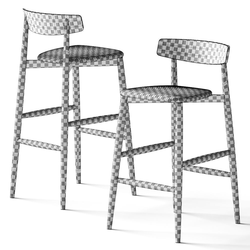 Miniforms Claretta Bar Stool 3D model_1