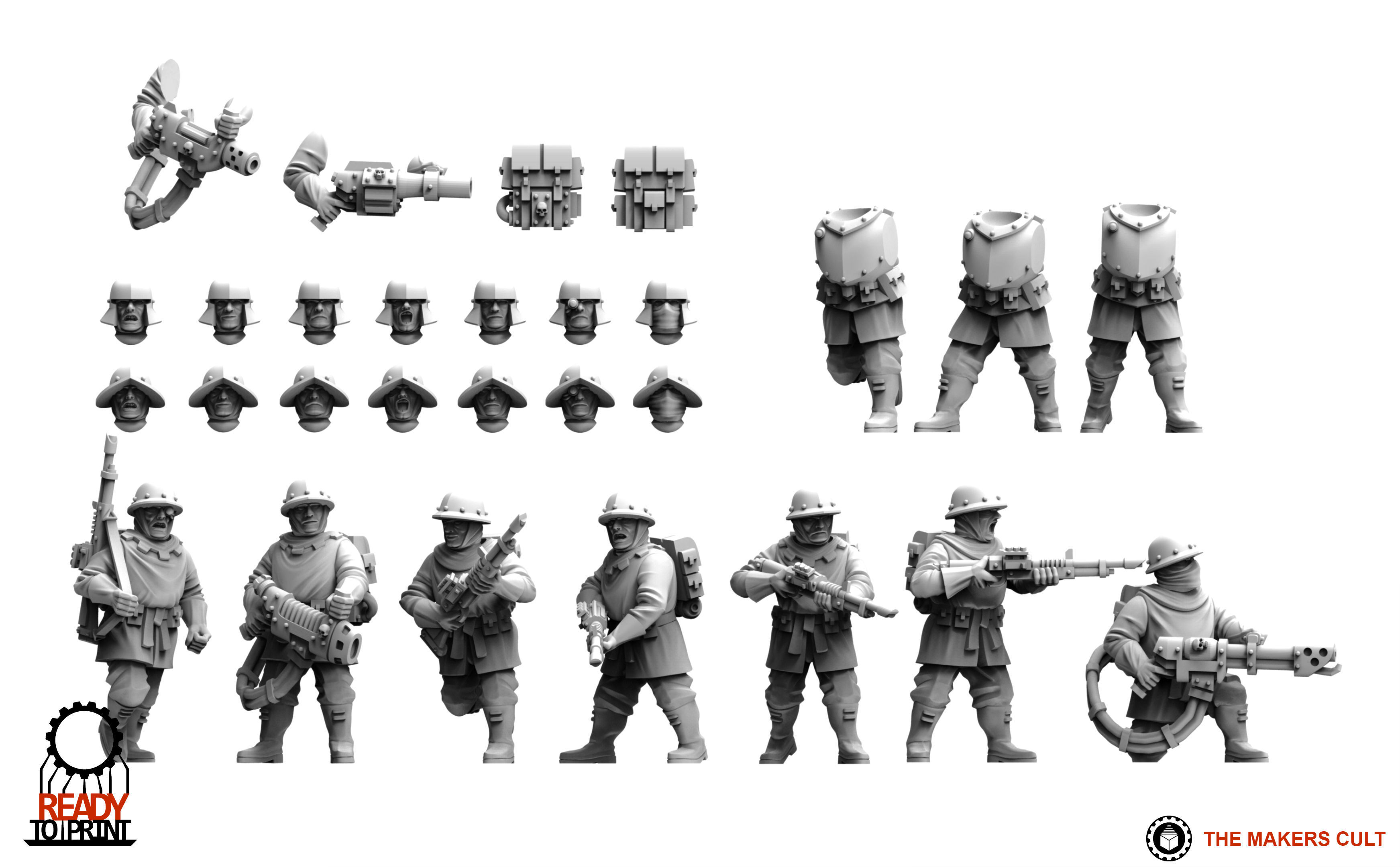 Feudal Guard - Militia 3D print model_1