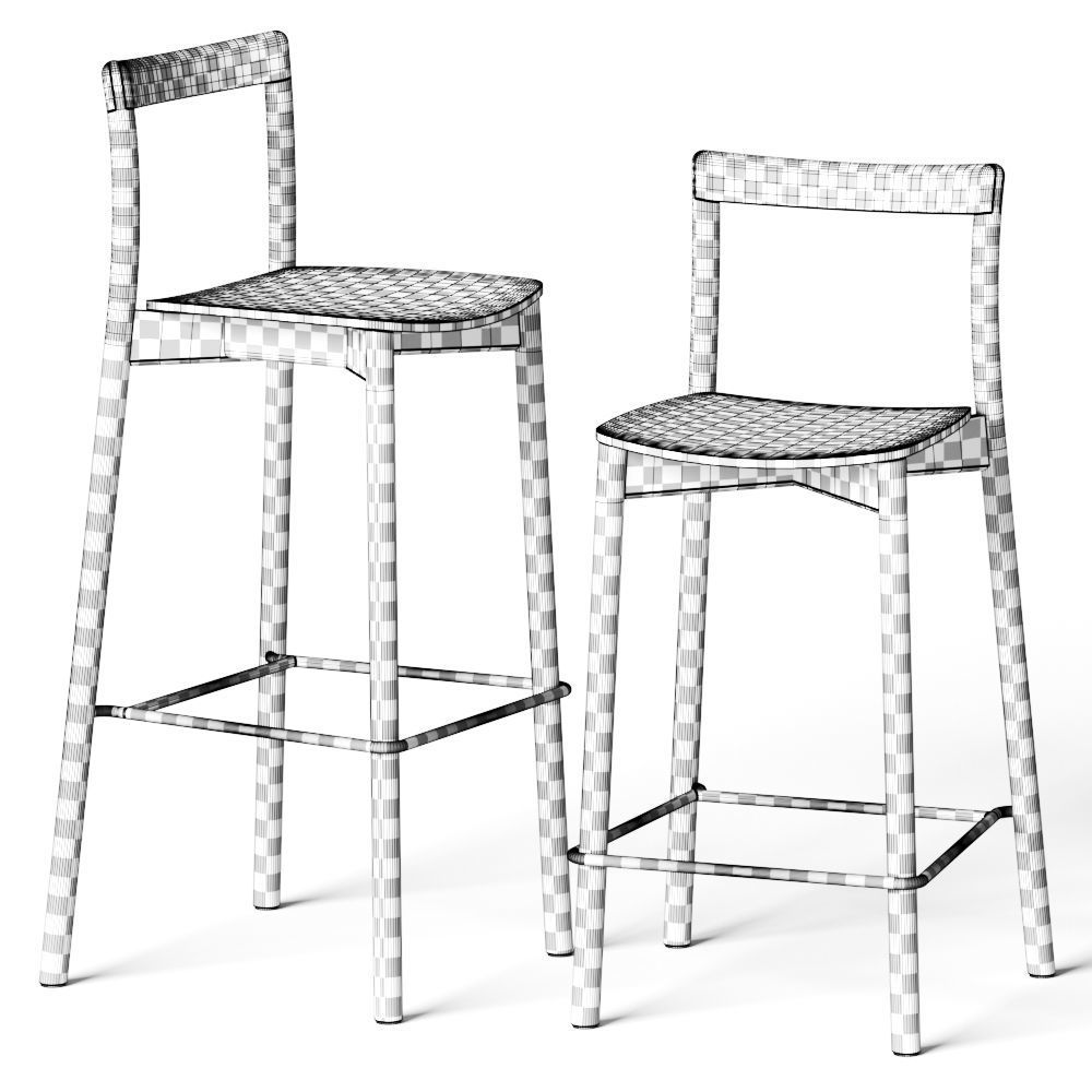 Gemla Nordic Bar Chair 3D model_1