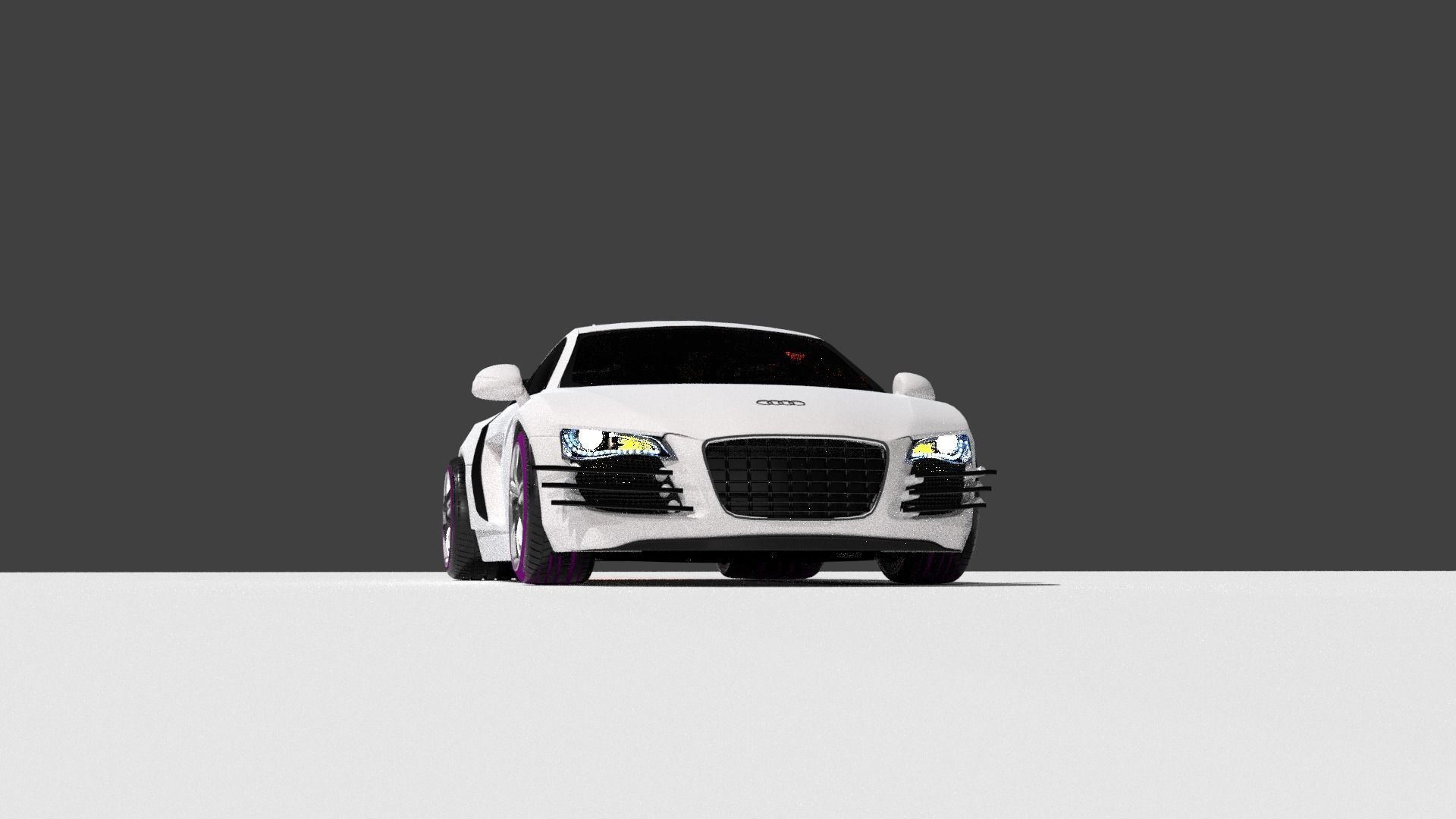 Audi R8 ETron modified 3D model_2
