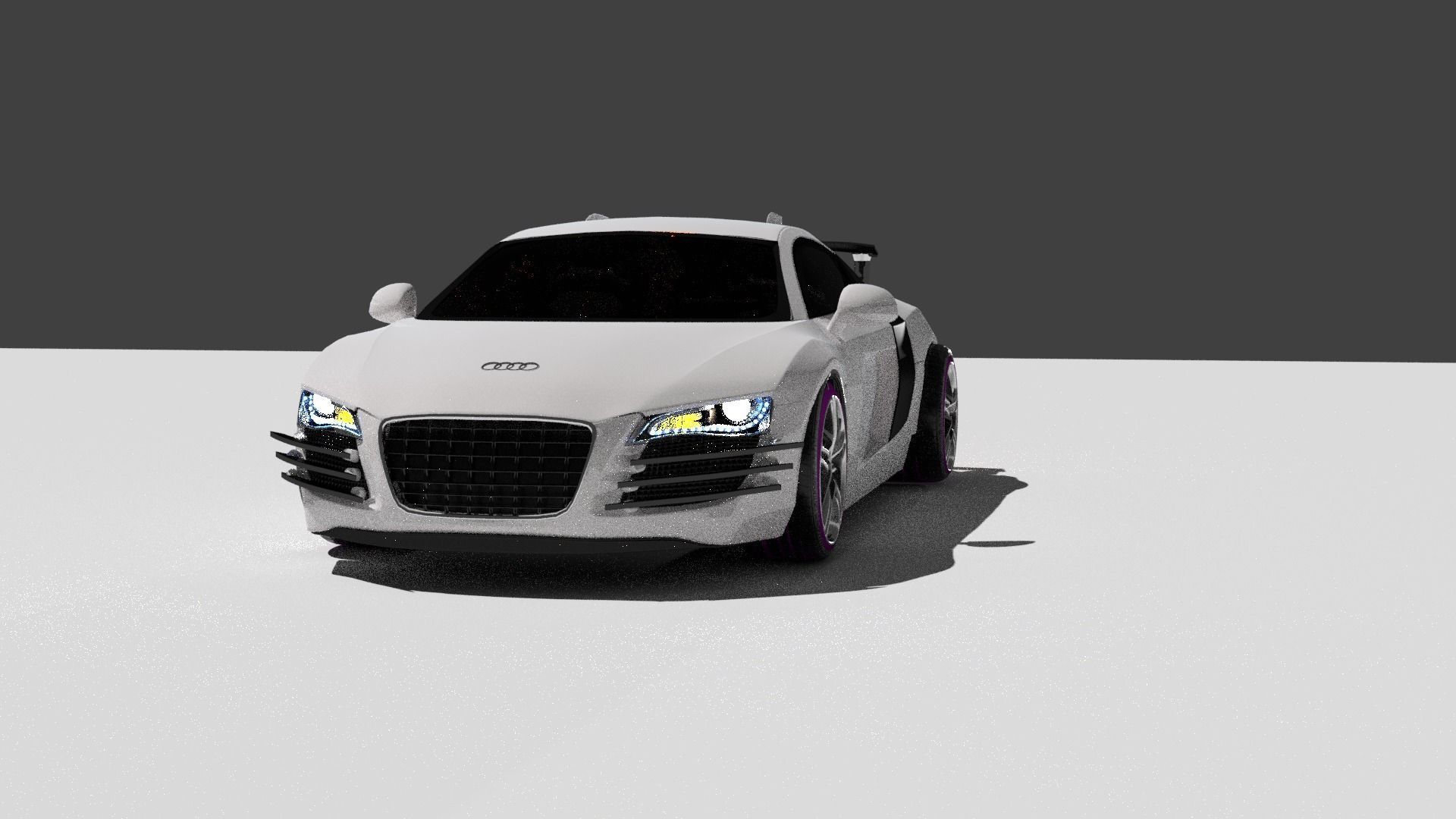 Audi R8 ETron modified 3D model_1