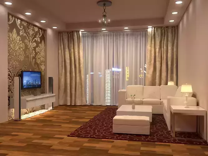 3D Interior Concept Render - Drawing Room