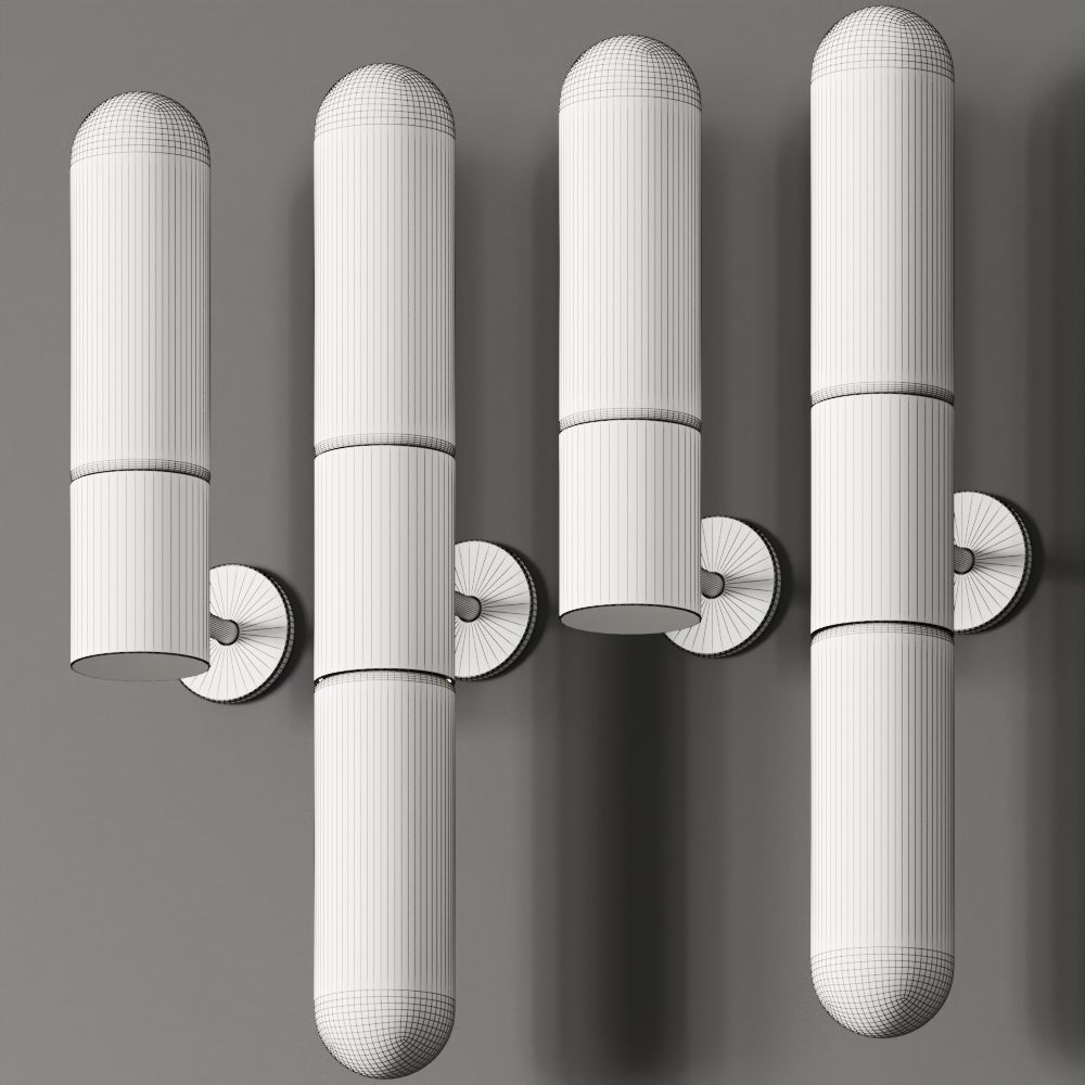 Harris and Harris Azzero Single and Double Wall Lamps 3D model_1