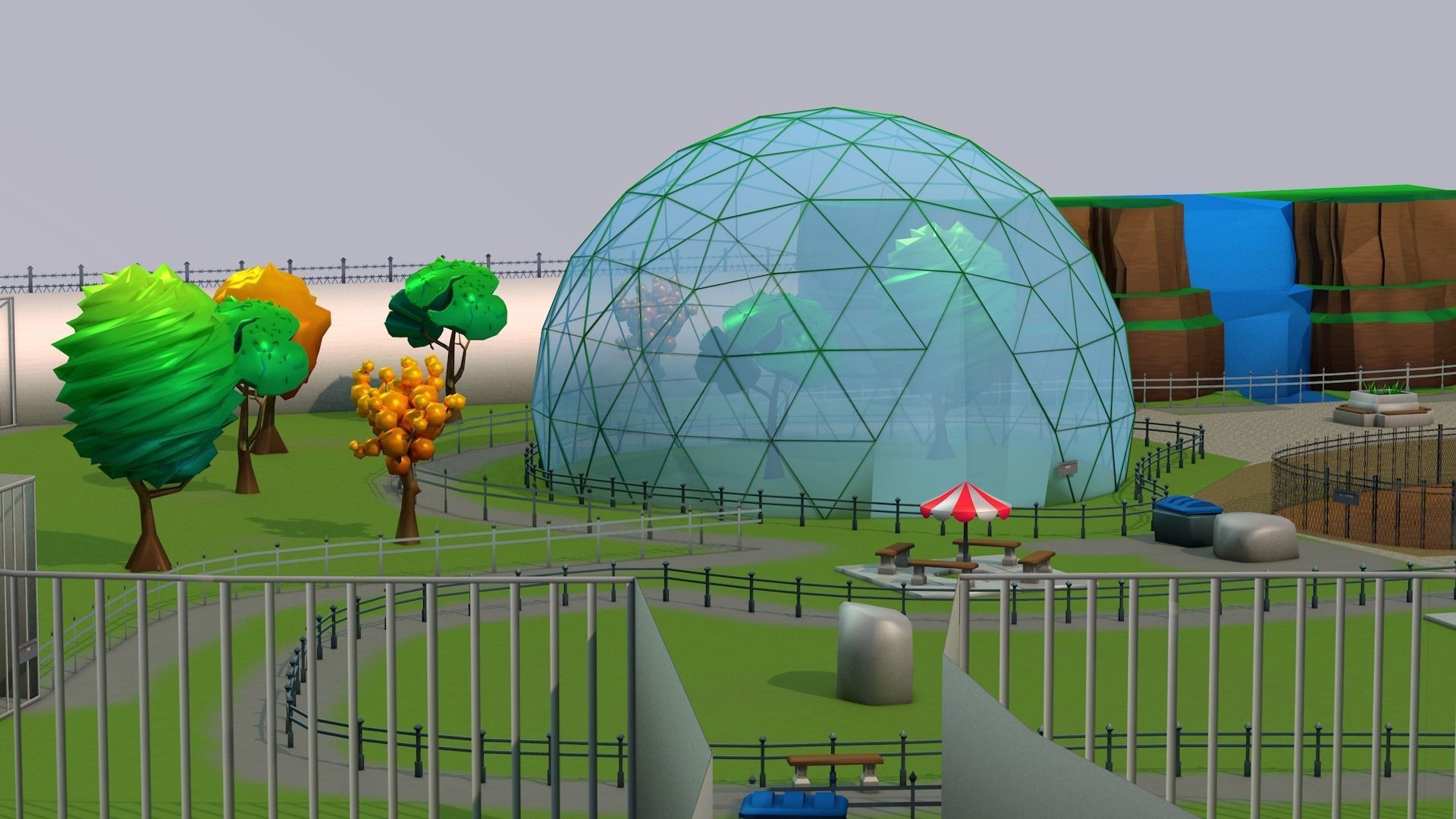 Toon 3D Zoo Low-poly 3D model_2