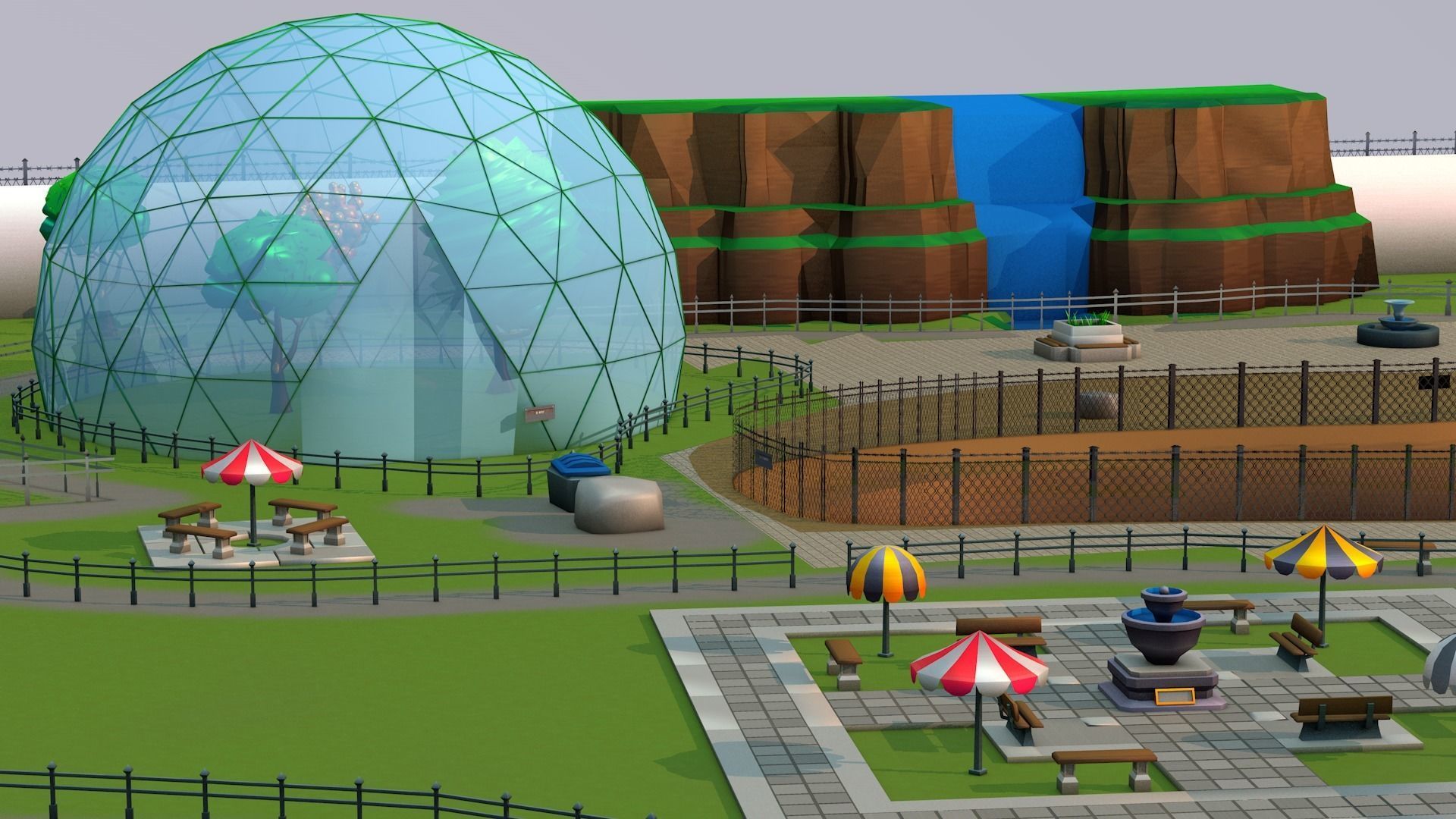 Toon 3D Zoo Low-poly 3D model_7