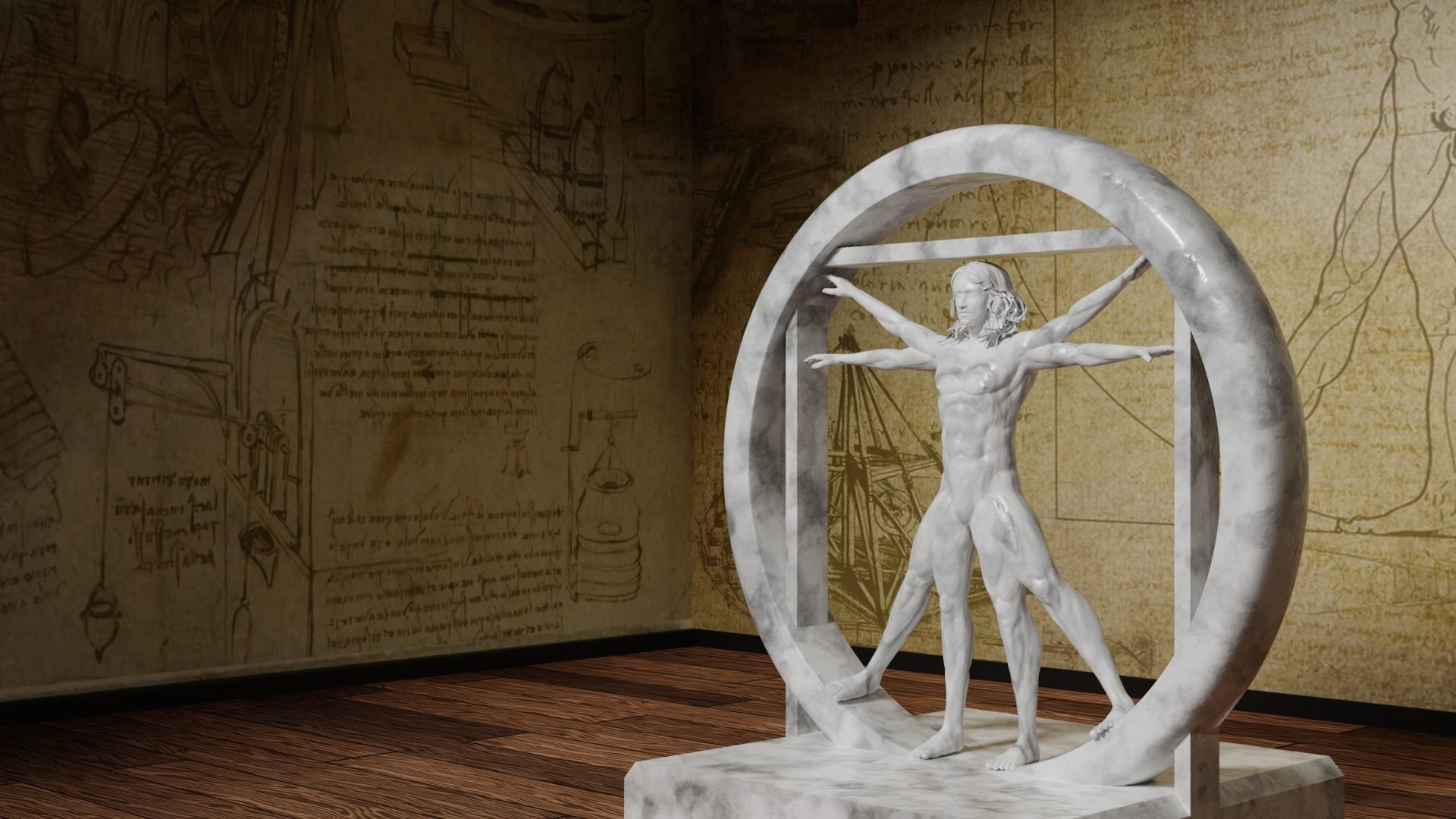 Vitruvian Man 3D model_6