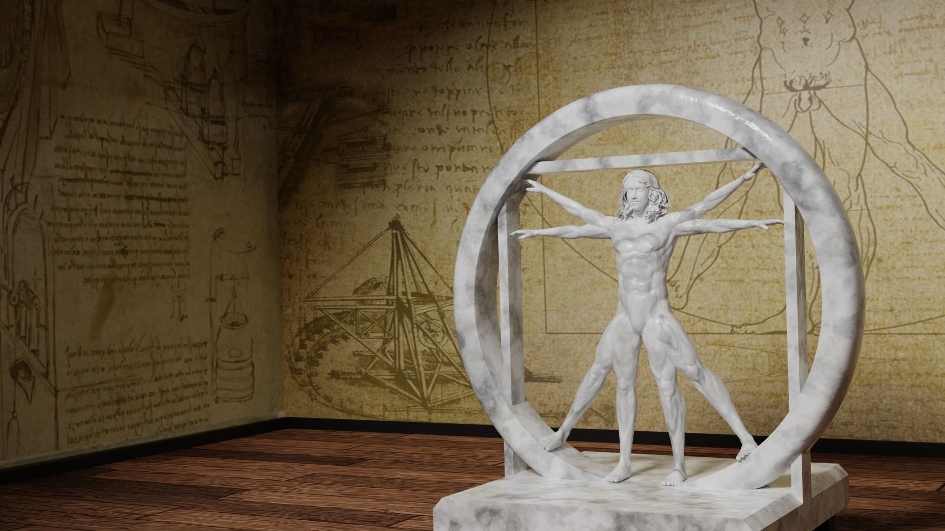 Vitruvian Man 3D model_5