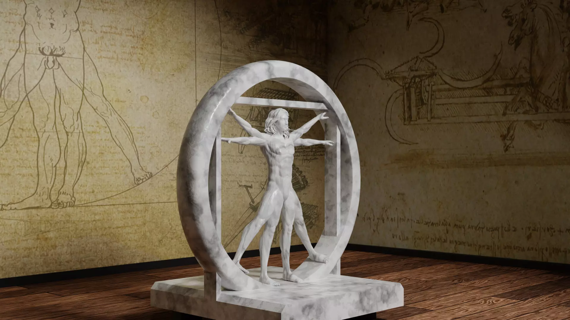 Vitruvian Man 3D model_0