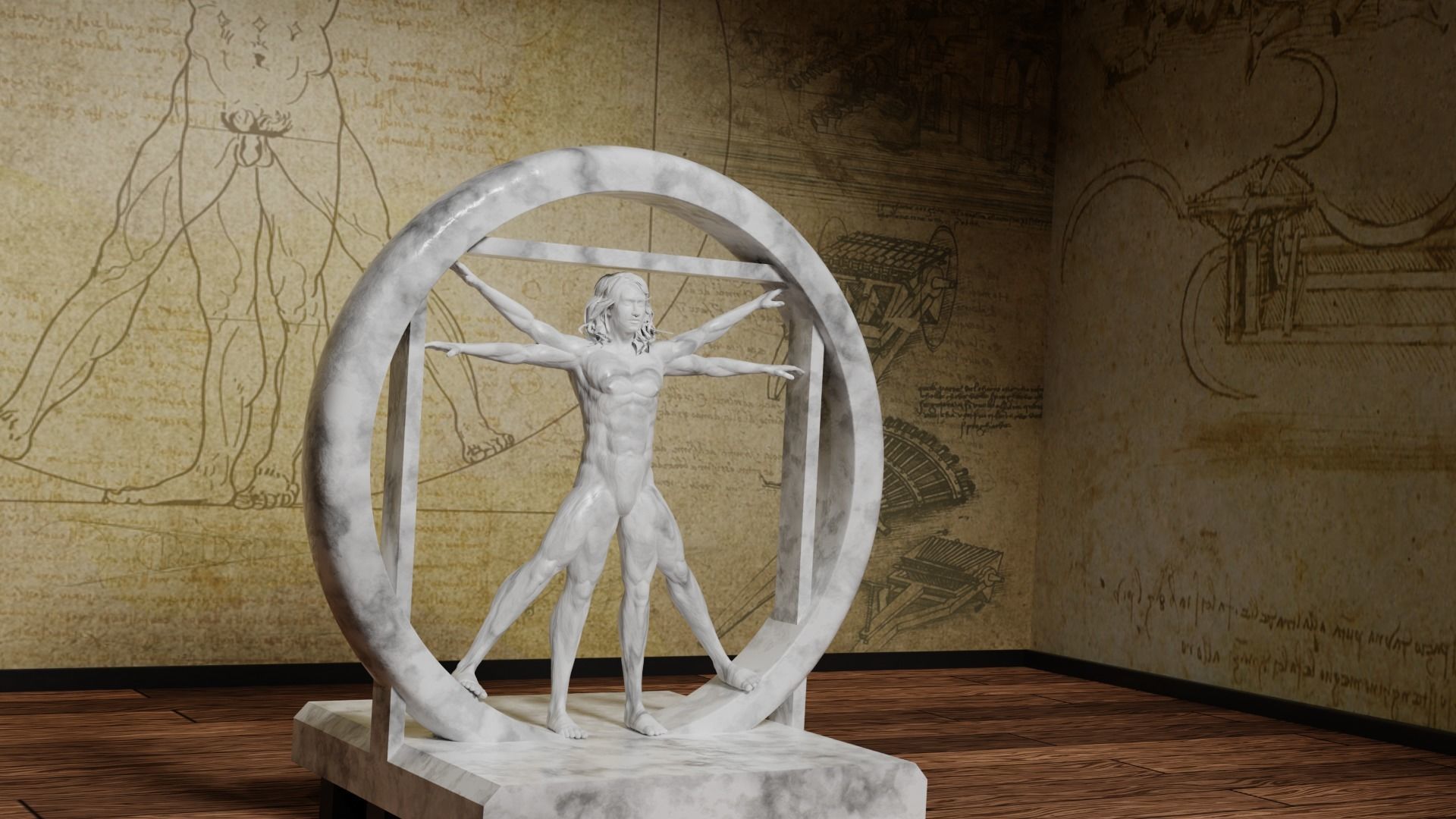 Vitruvian Man 3D model_2