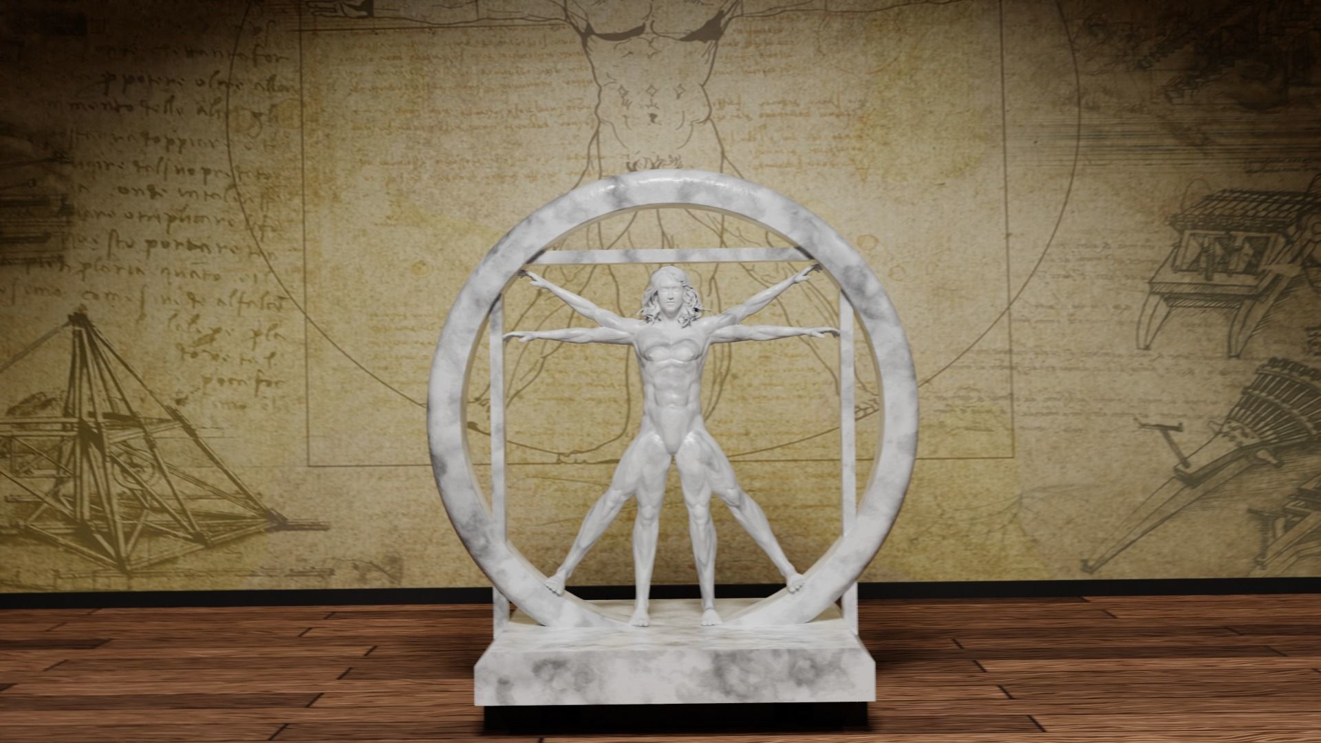 Vitruvian Man 3D model_3