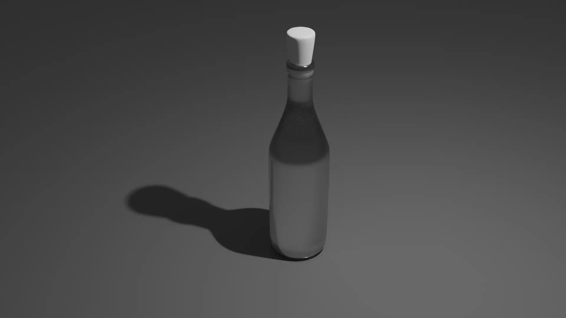 Bottle with shadow Free 3D model_0