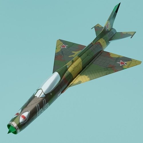 Fighter Low-poly 3D model