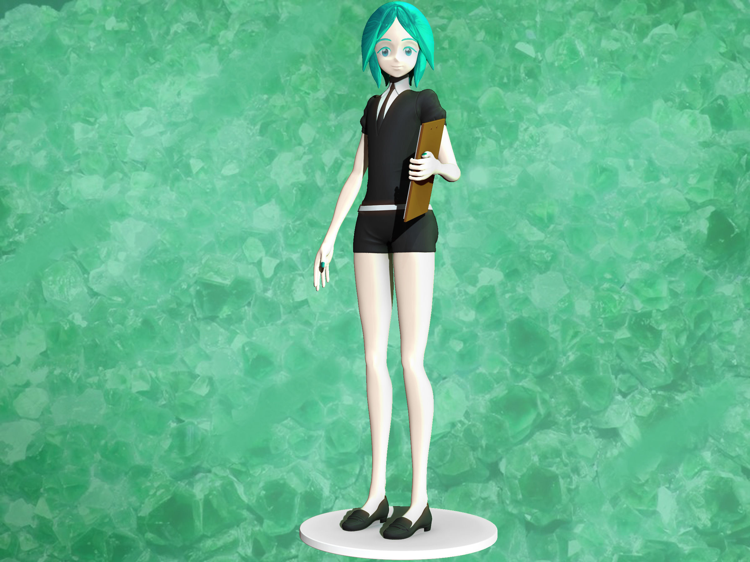 phosphophyllite normal version 3D print model_2
