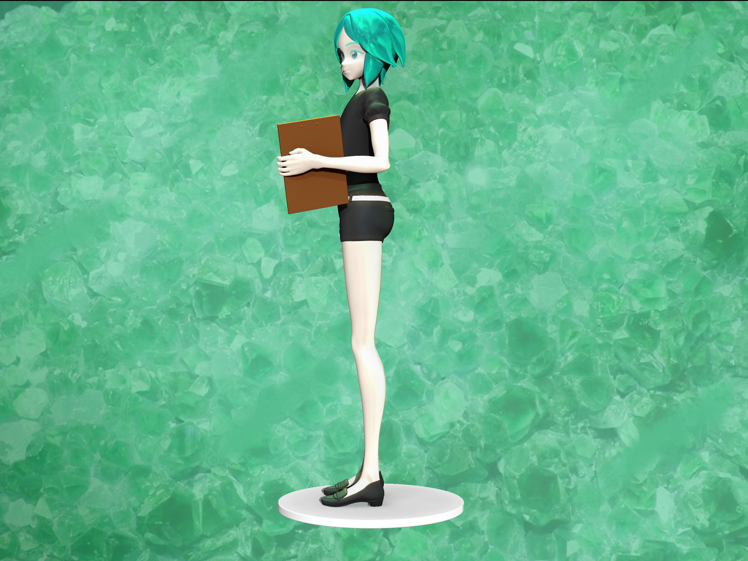 phosphophyllite normal version 3D print model_3