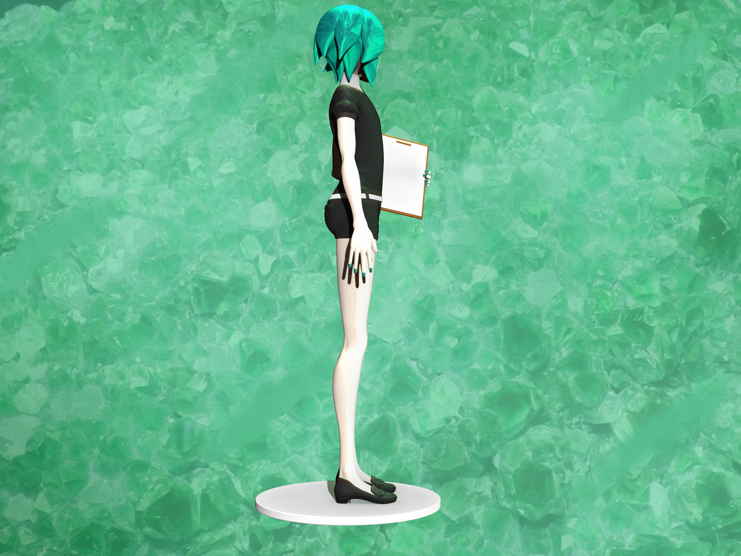 phosphophyllite normal version 3D print model_4