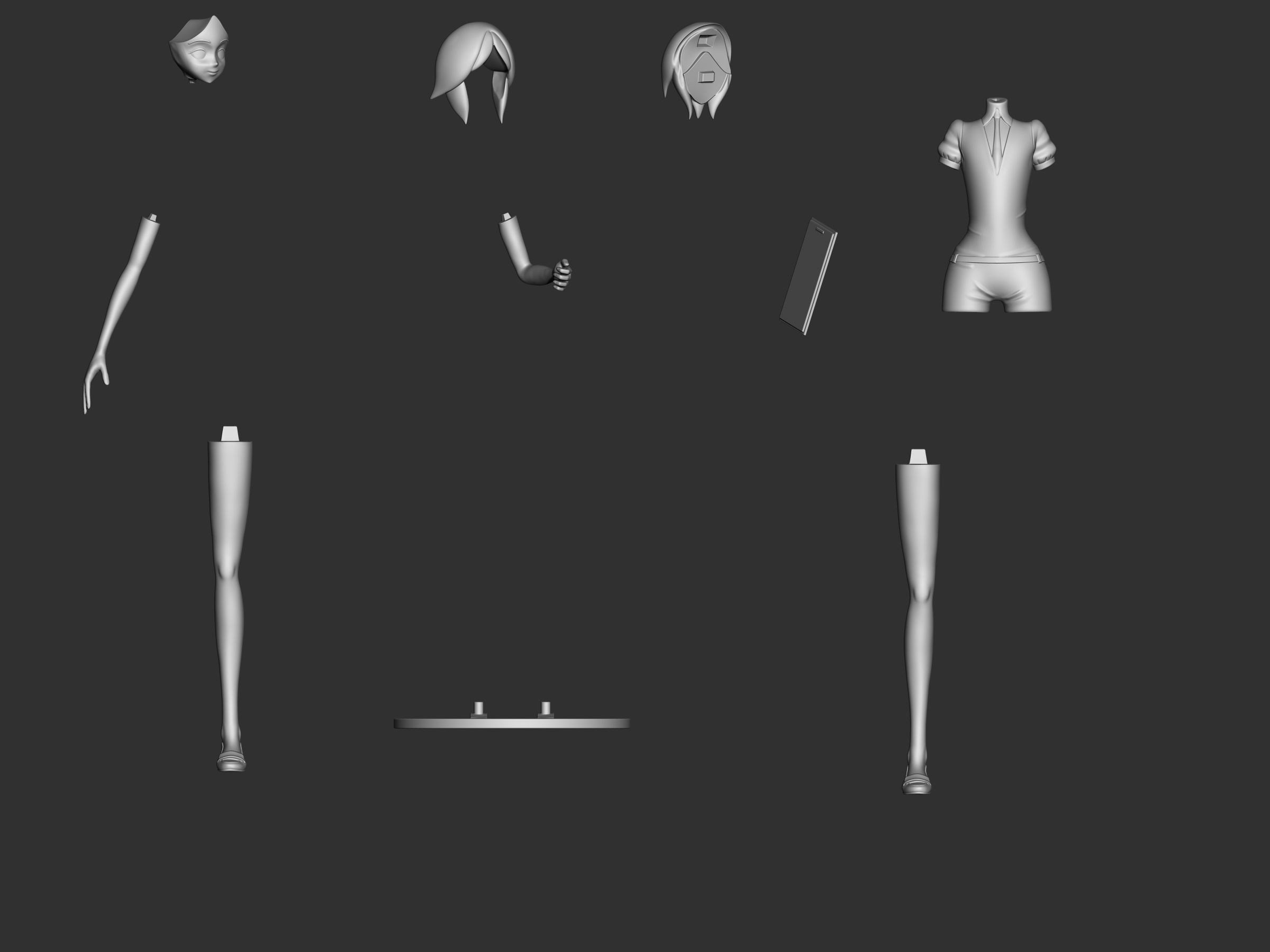 phosphophyllite normal version 3D print model_12