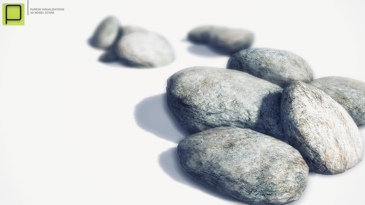 35 Rock Models For Mobile Games Low-poly 3D model_1