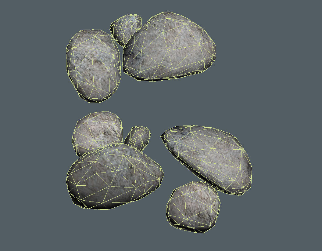 35 Rock Models For Mobile Games Low-poly 3D model_4