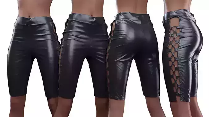 Fetish Biker Pants 3D model