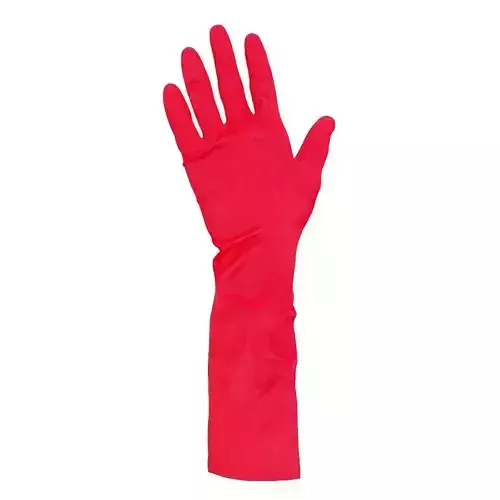 Elbow Length Latex Gloves 3D model