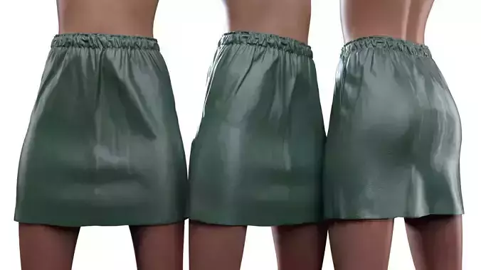 Elastic Leather Skirt 3D model