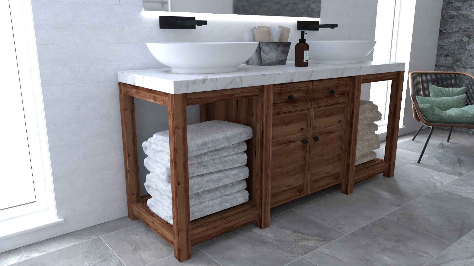 Modern Vanity 3D model_2